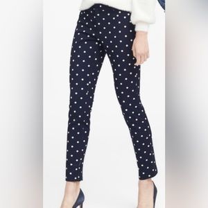 Banana Republic Sloan Pant Blue Polka Dot.
